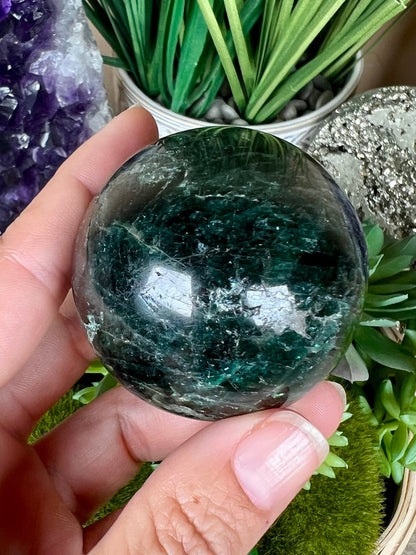 Green Apatite Sphere 51mm (2.0 inches) - Purple Door Alchemy