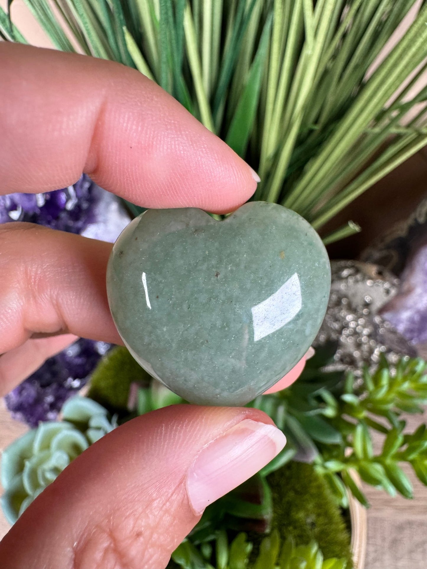 Green Aventurine Heart - Purple Door Alchemy