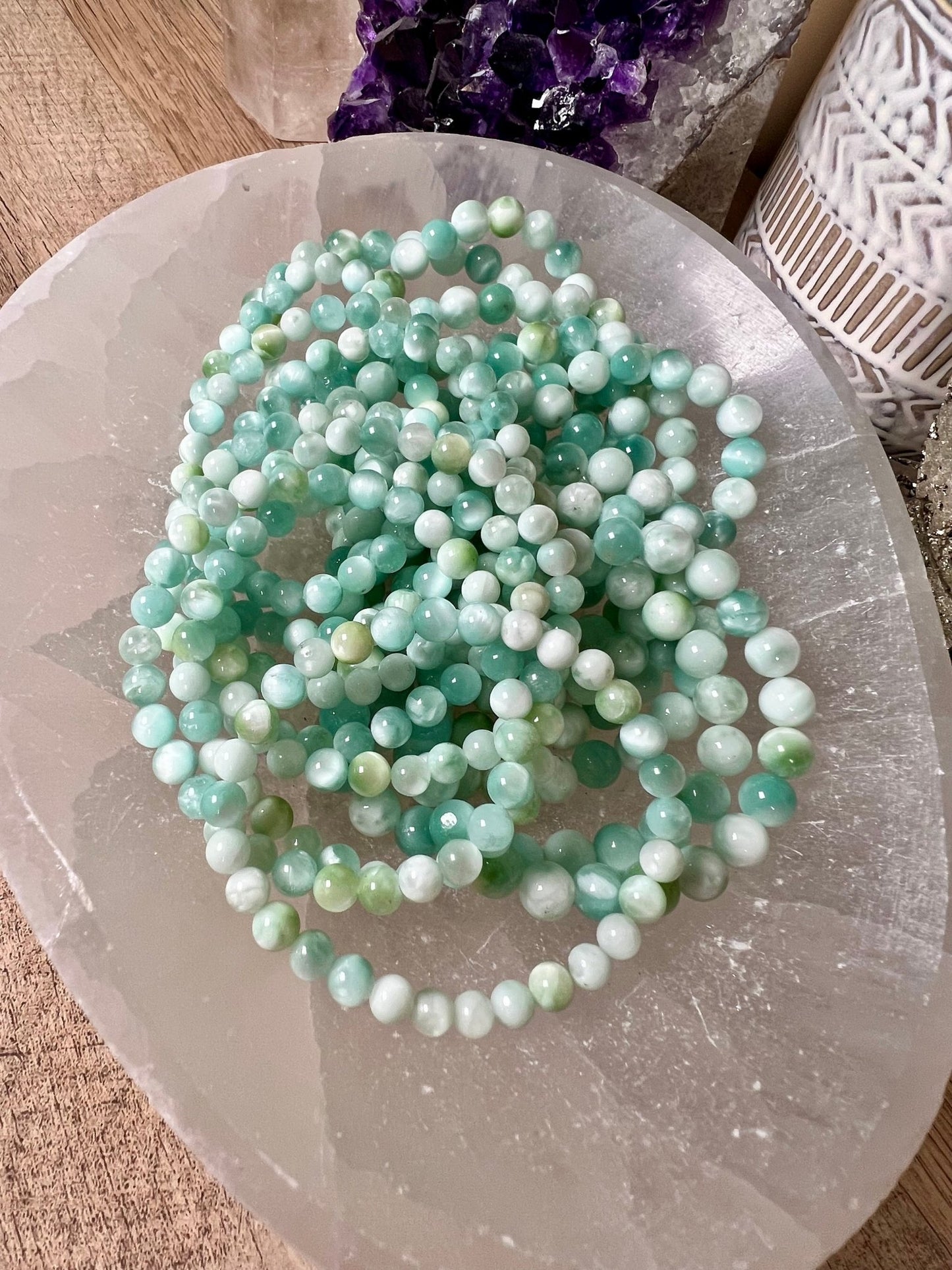 Green Pectolite Bracelet - Purple Door Alchemy