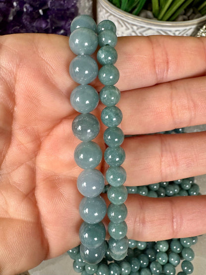 Guatemalan Jade Bracelet - Light Blue - Purple Door Alchemy
