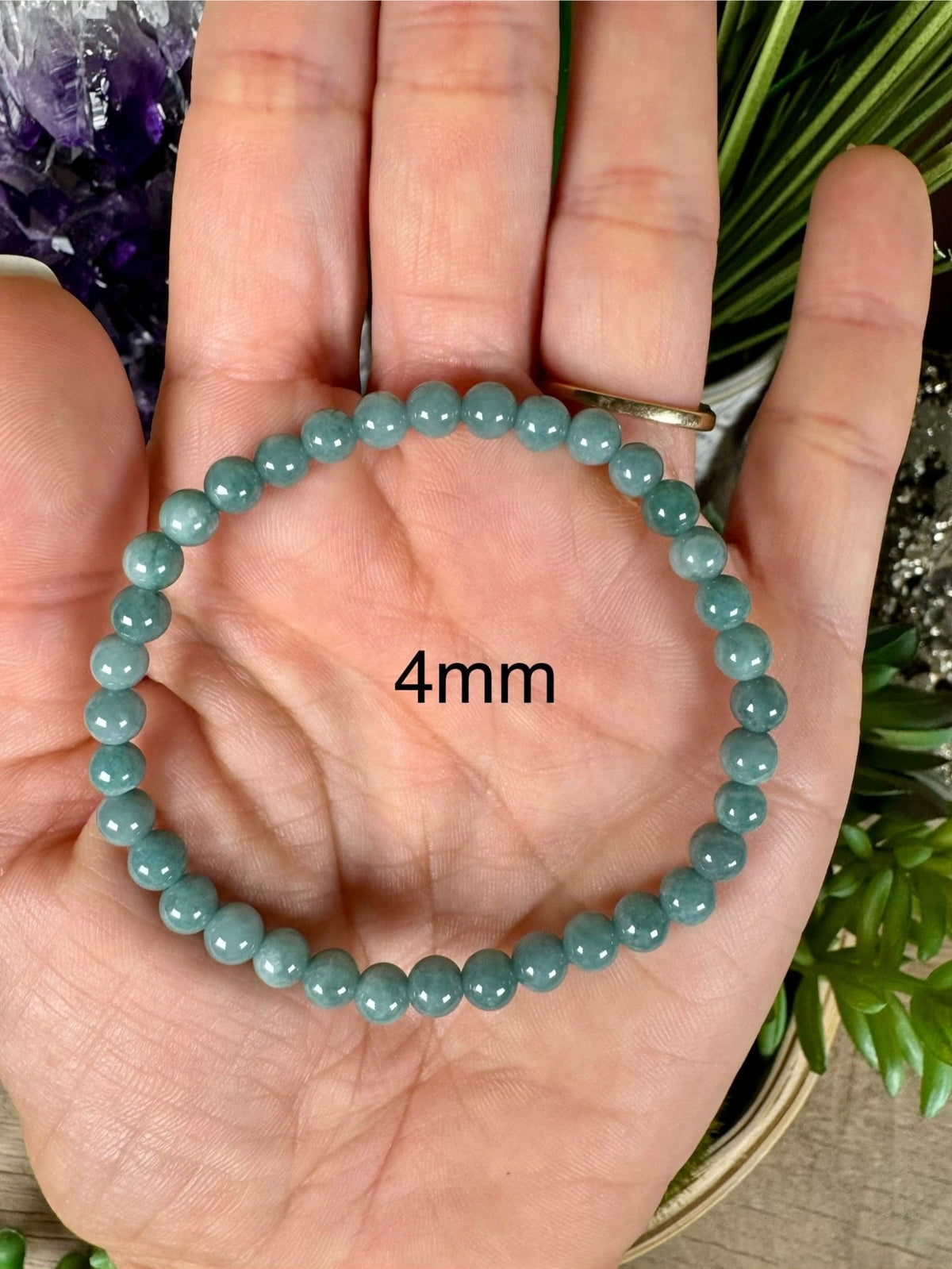 Guatemalan Jade Bracelet - Light Blue - Purple Door Alchemy