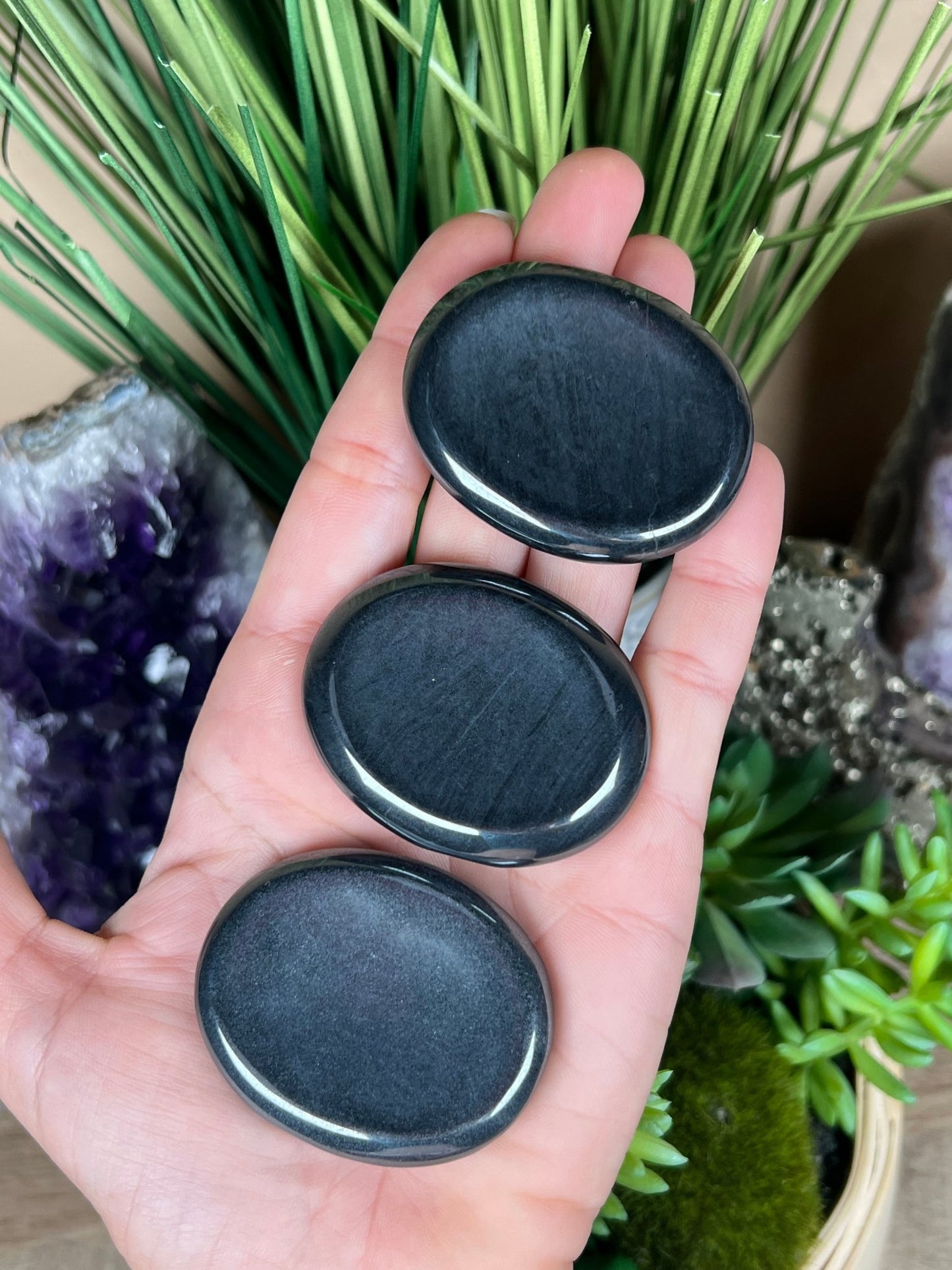 Hematite Worry Stone - Purple Door Alchemy