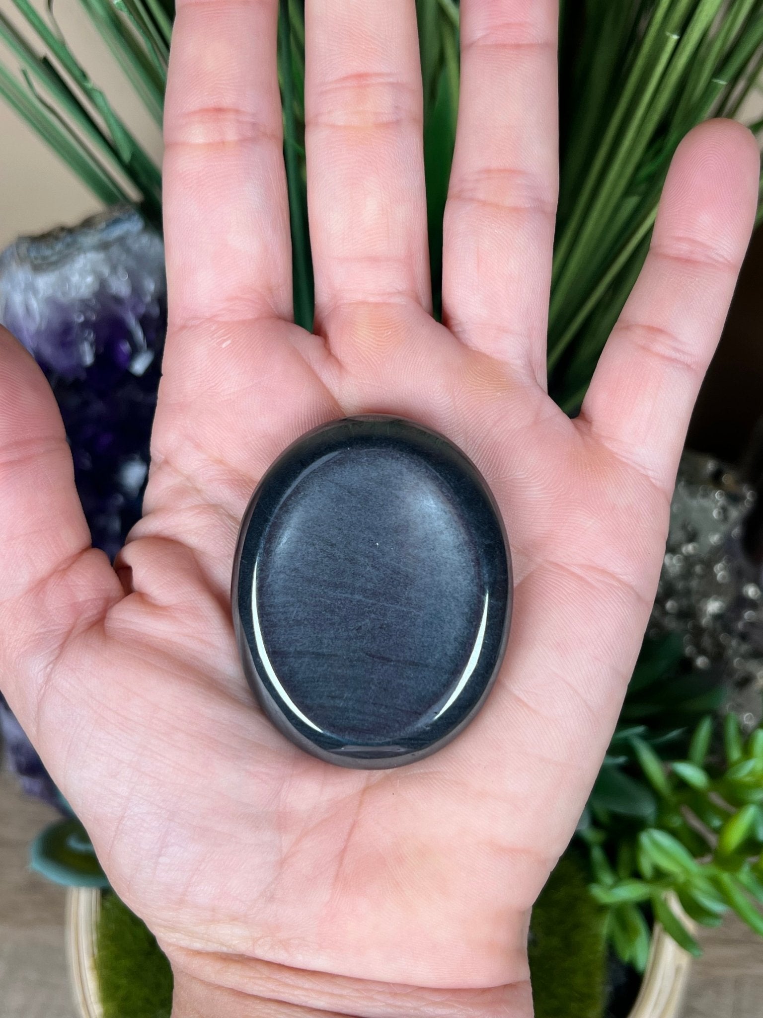 Hematite Worry Stone - Purple Door Alchemy