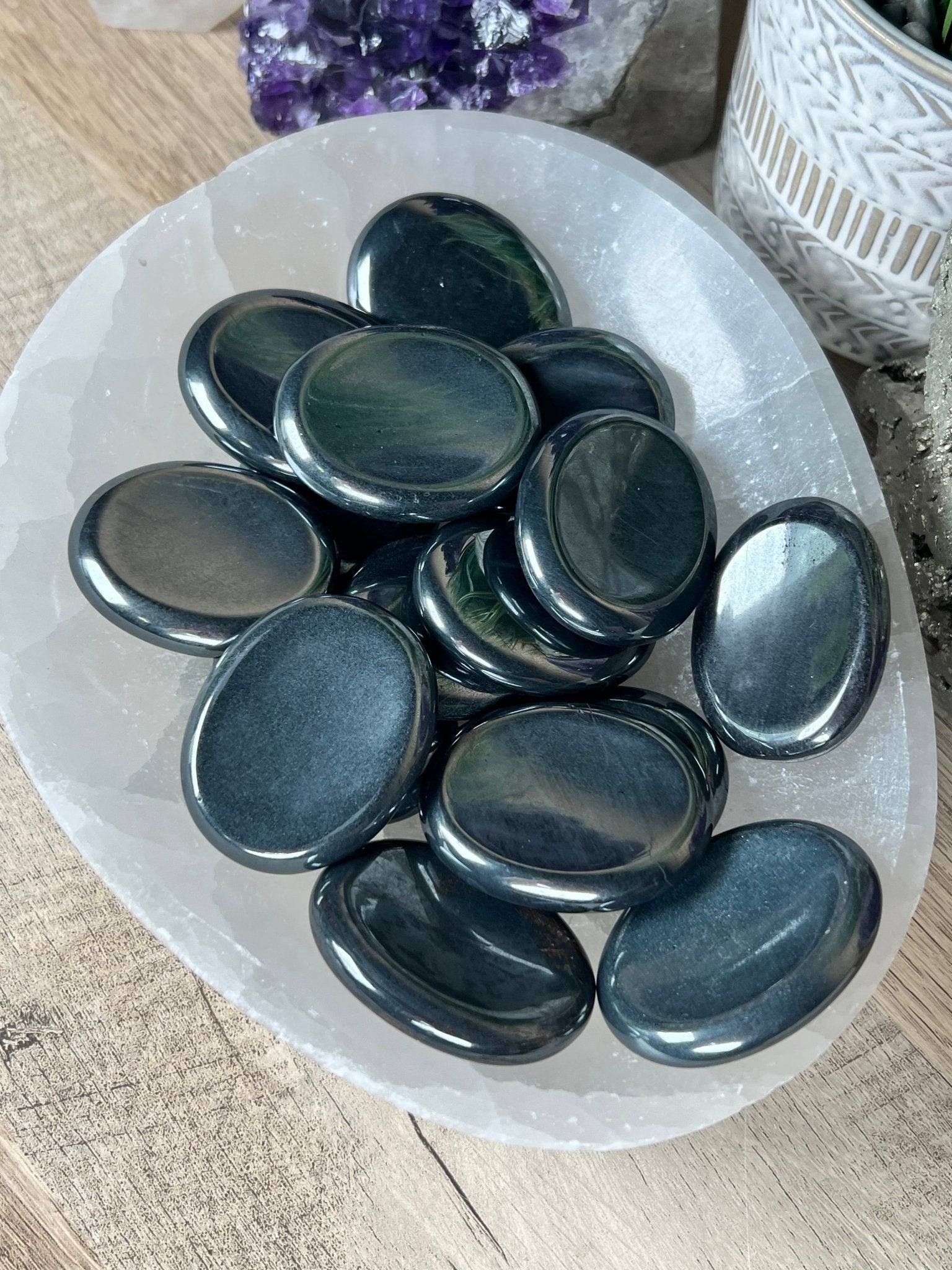 Hematite Worry Stone - Purple Door Alchemy