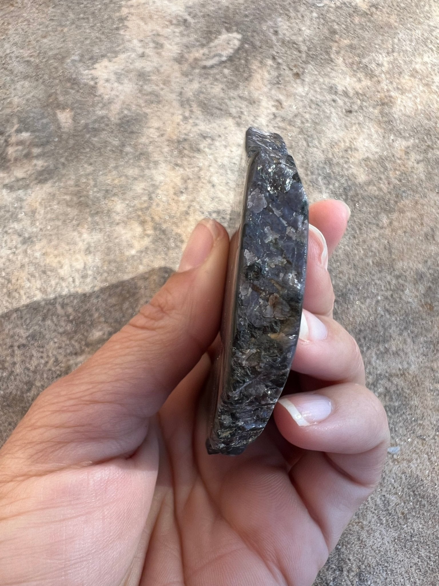 Indigo Gabbro Slab 104g - Purple Door Alchemy