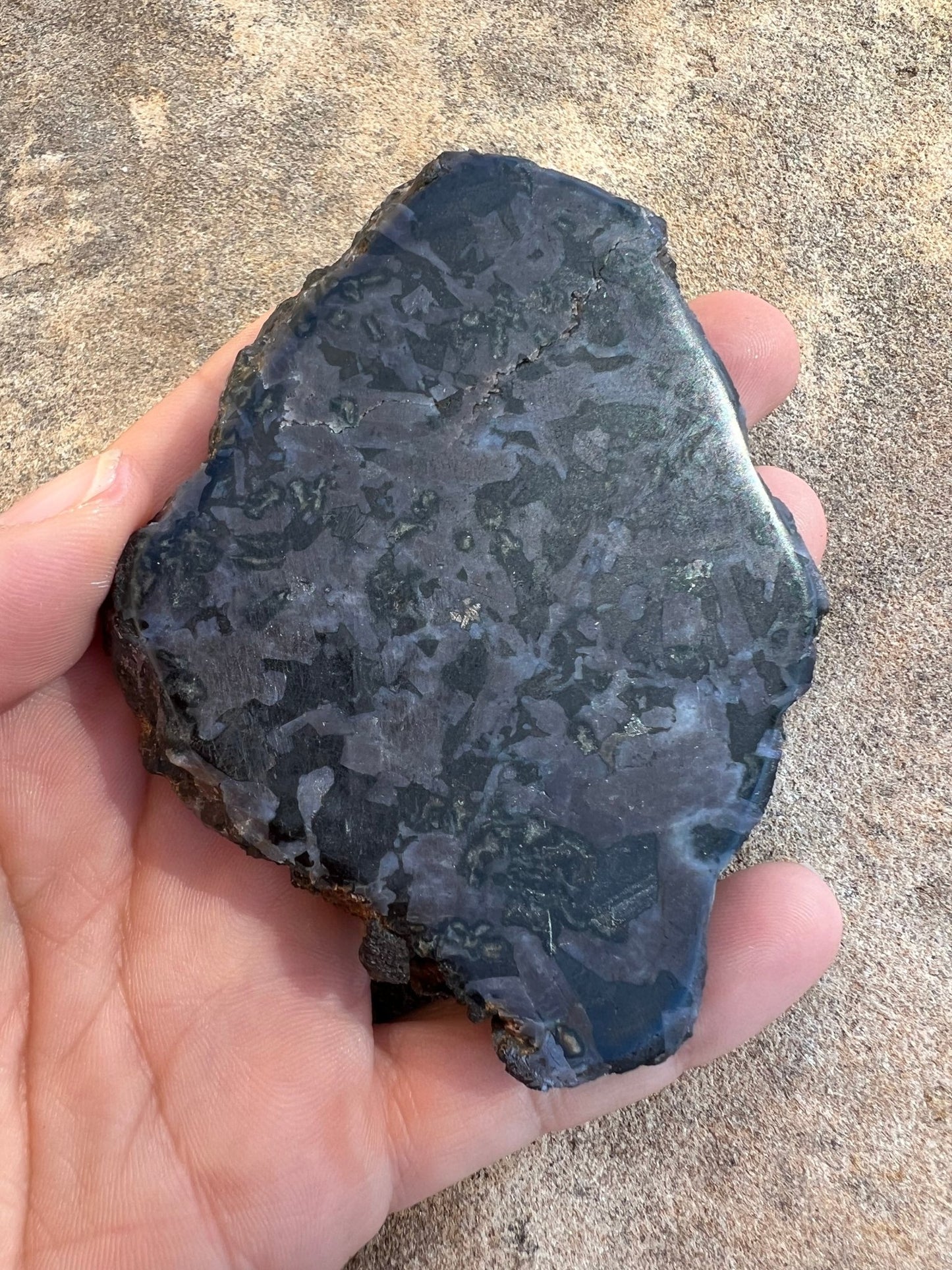 Indigo Gabbro Slab 104g - Purple Door Alchemy