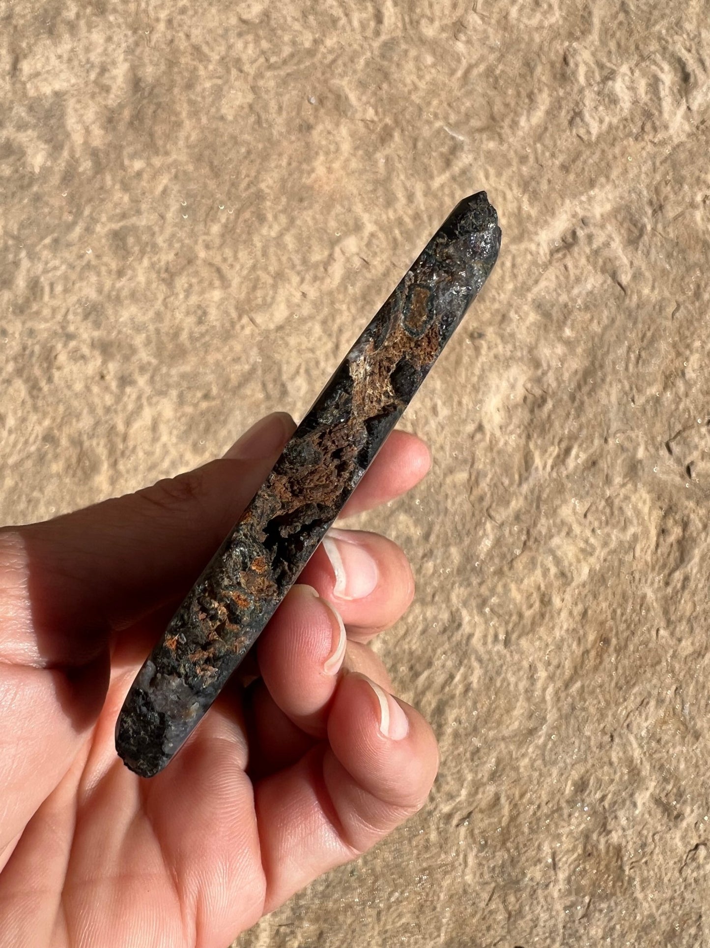 Indigo Gabbro Slab 137g - Purple Door Alchemy