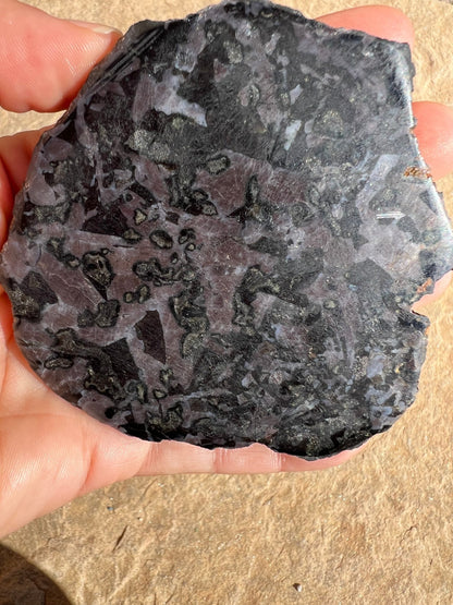 Indigo Gabbro Slab 137g - Purple Door Alchemy