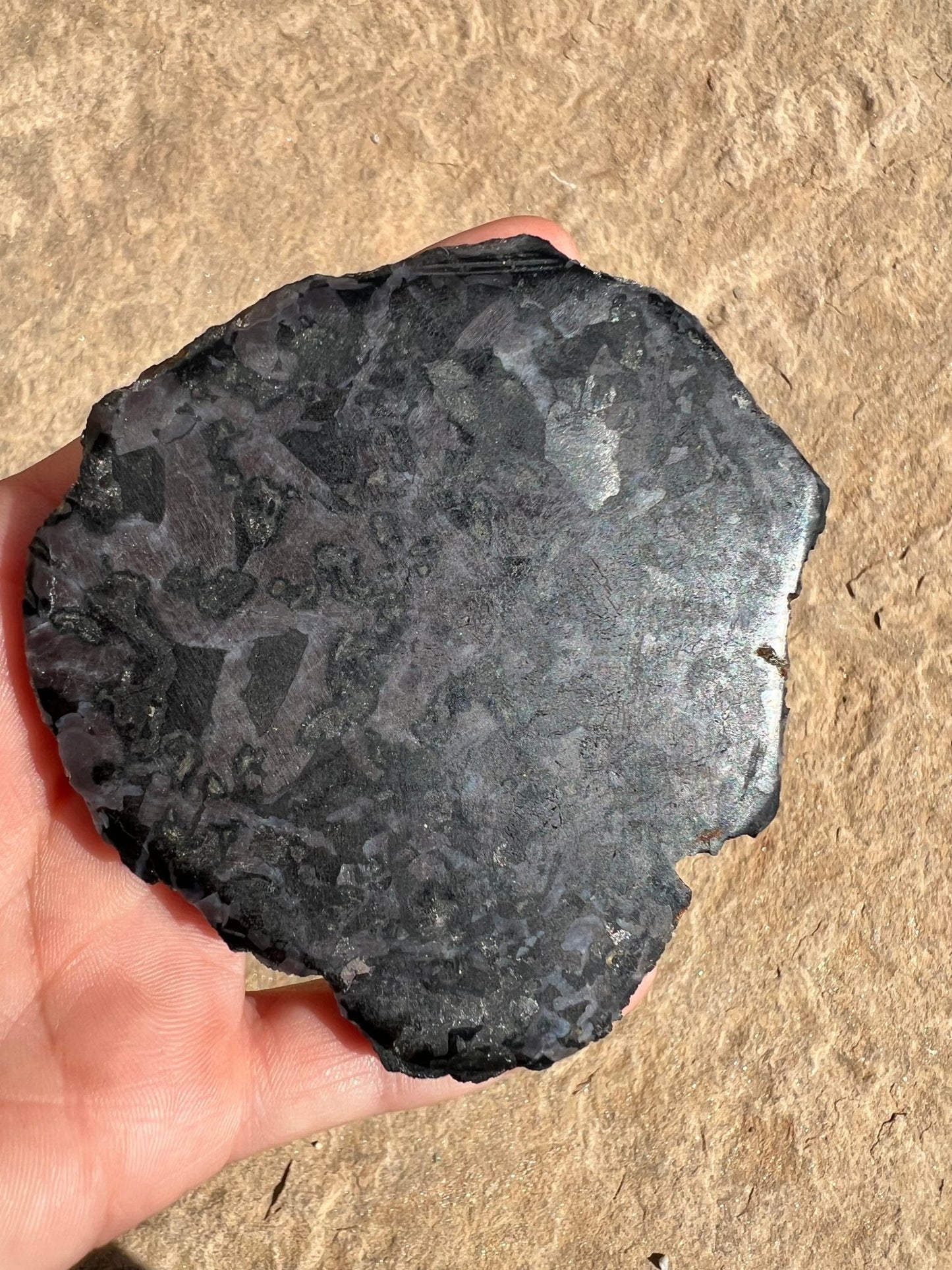 Indigo Gabbro Slab 137g - Purple Door Alchemy