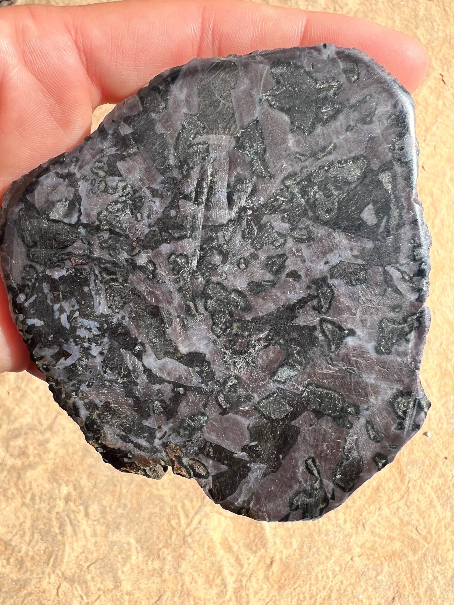 Indigo Gabbro Slab 144g - Purple Door Alchemy