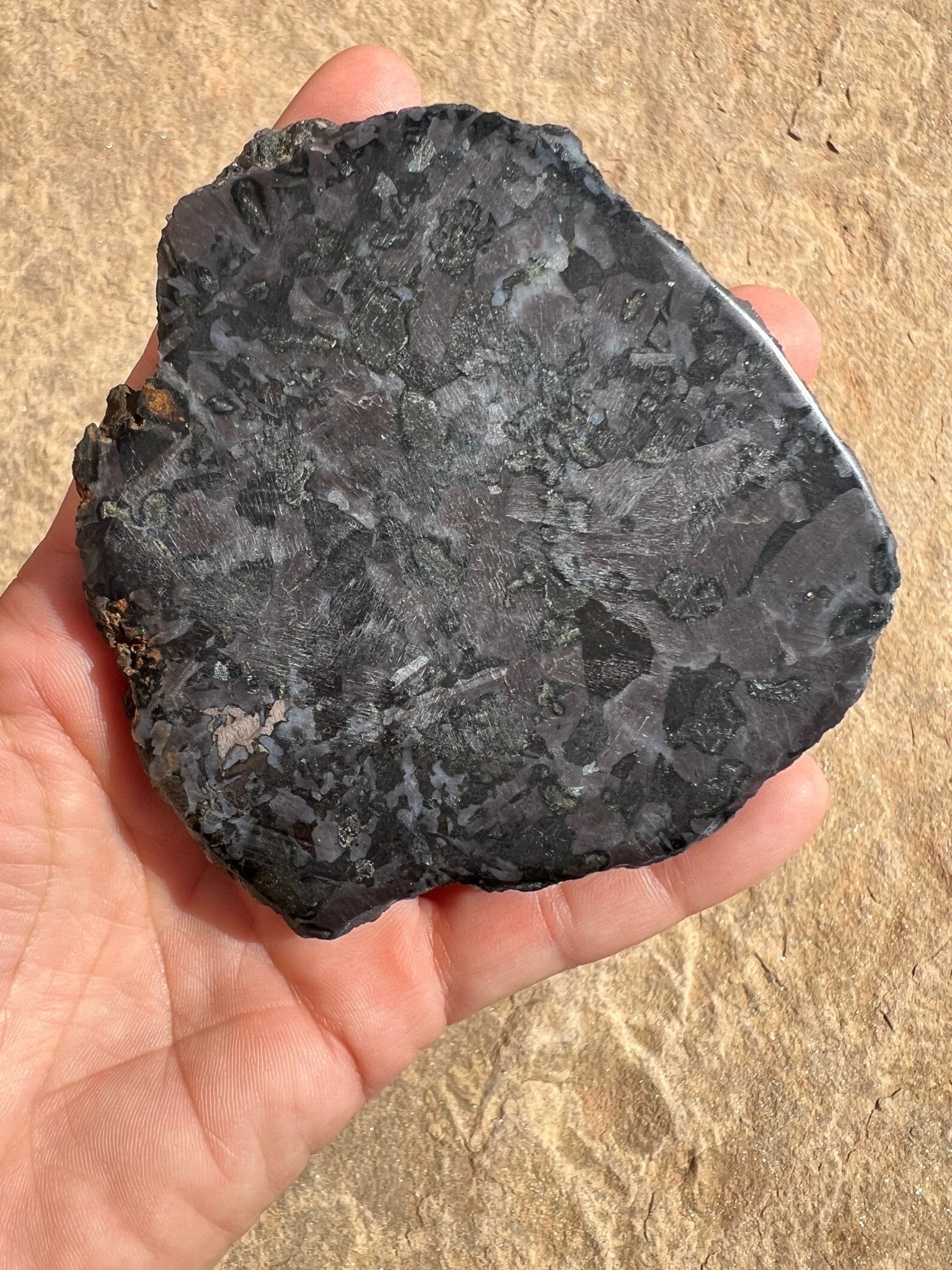 Indigo Gabbro Slab 144g - Purple Door Alchemy