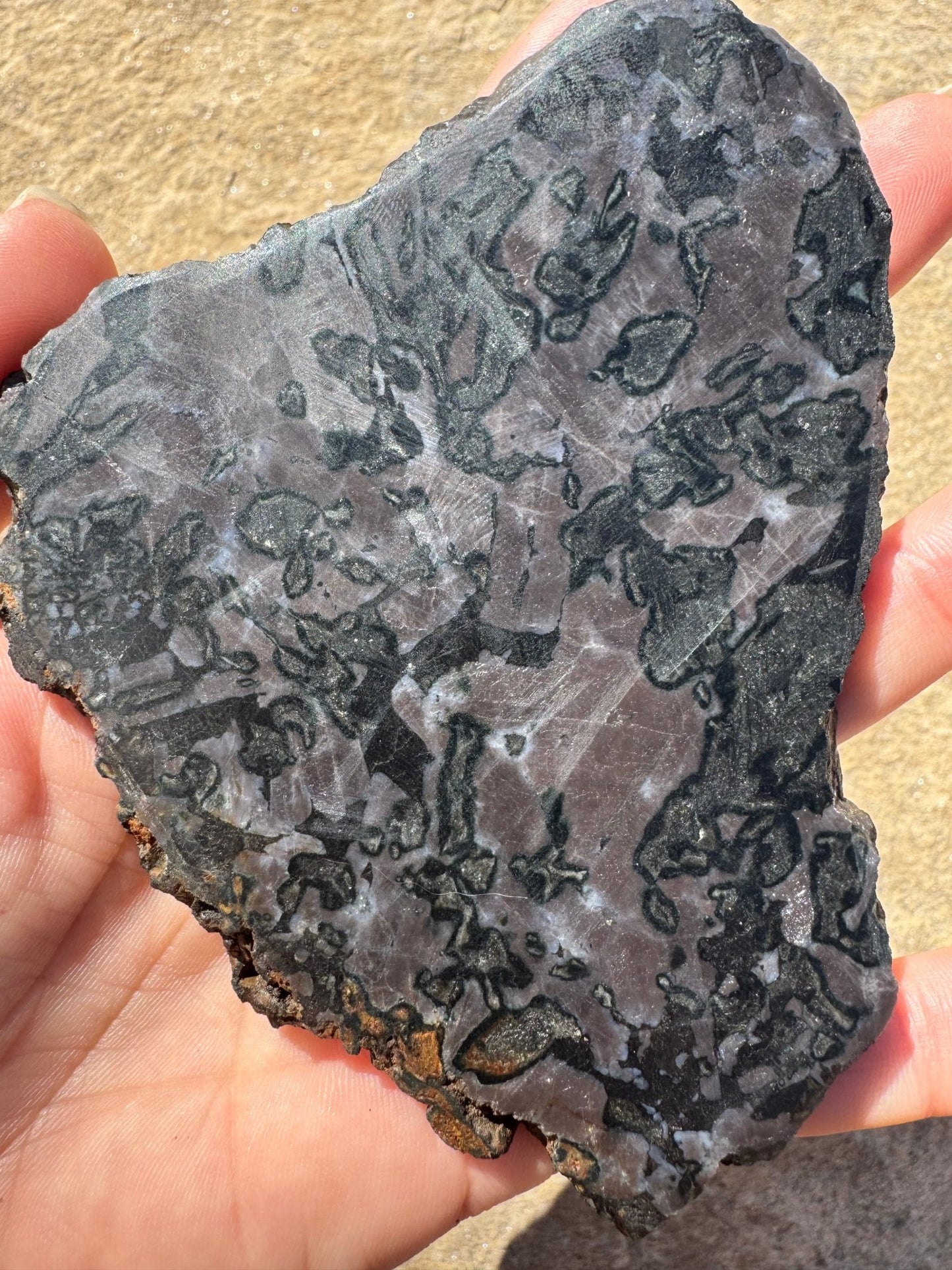 Indigo Gabbro Slab 164g - Purple Door Alchemy