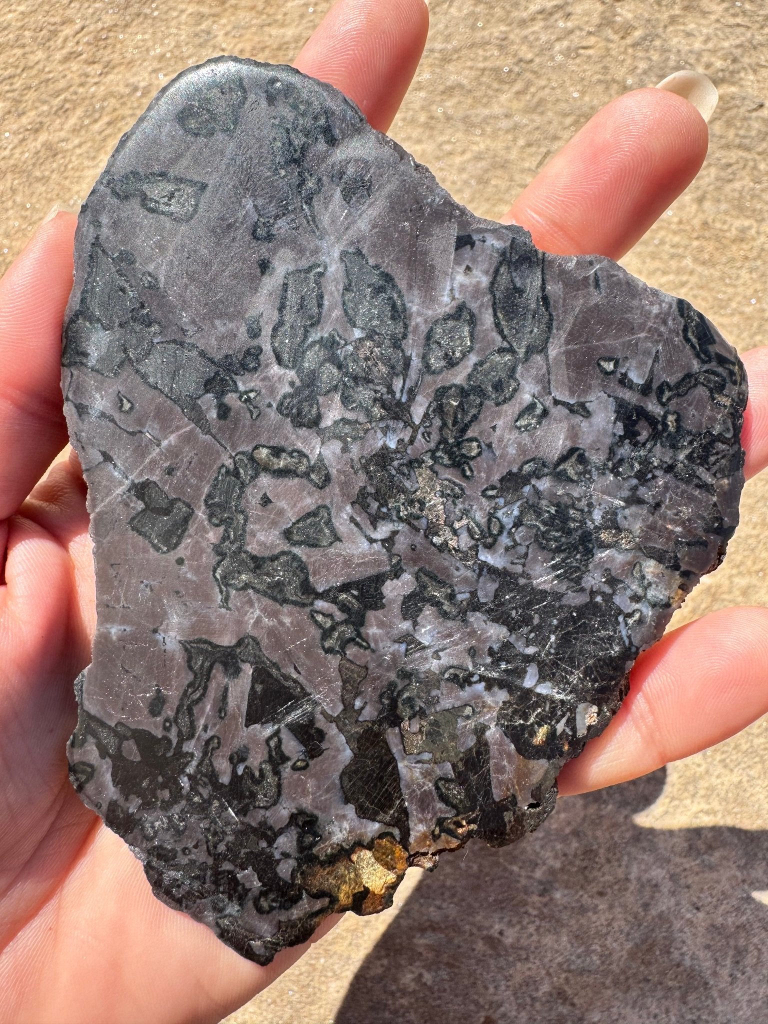 Indigo Gabbro Slab 164g - Purple Door Alchemy