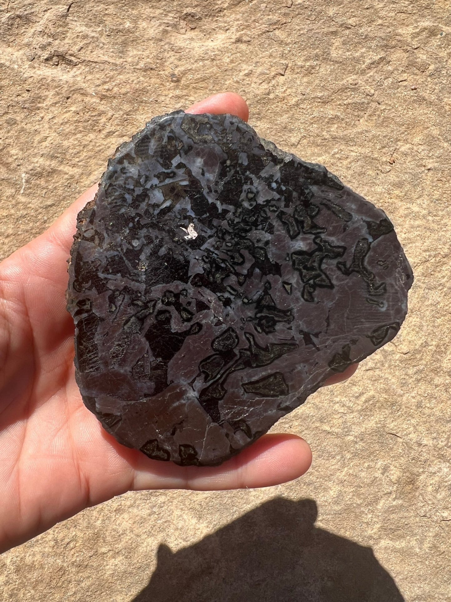 Indigo Gabbro Slab 167g - Purple Door Alchemy