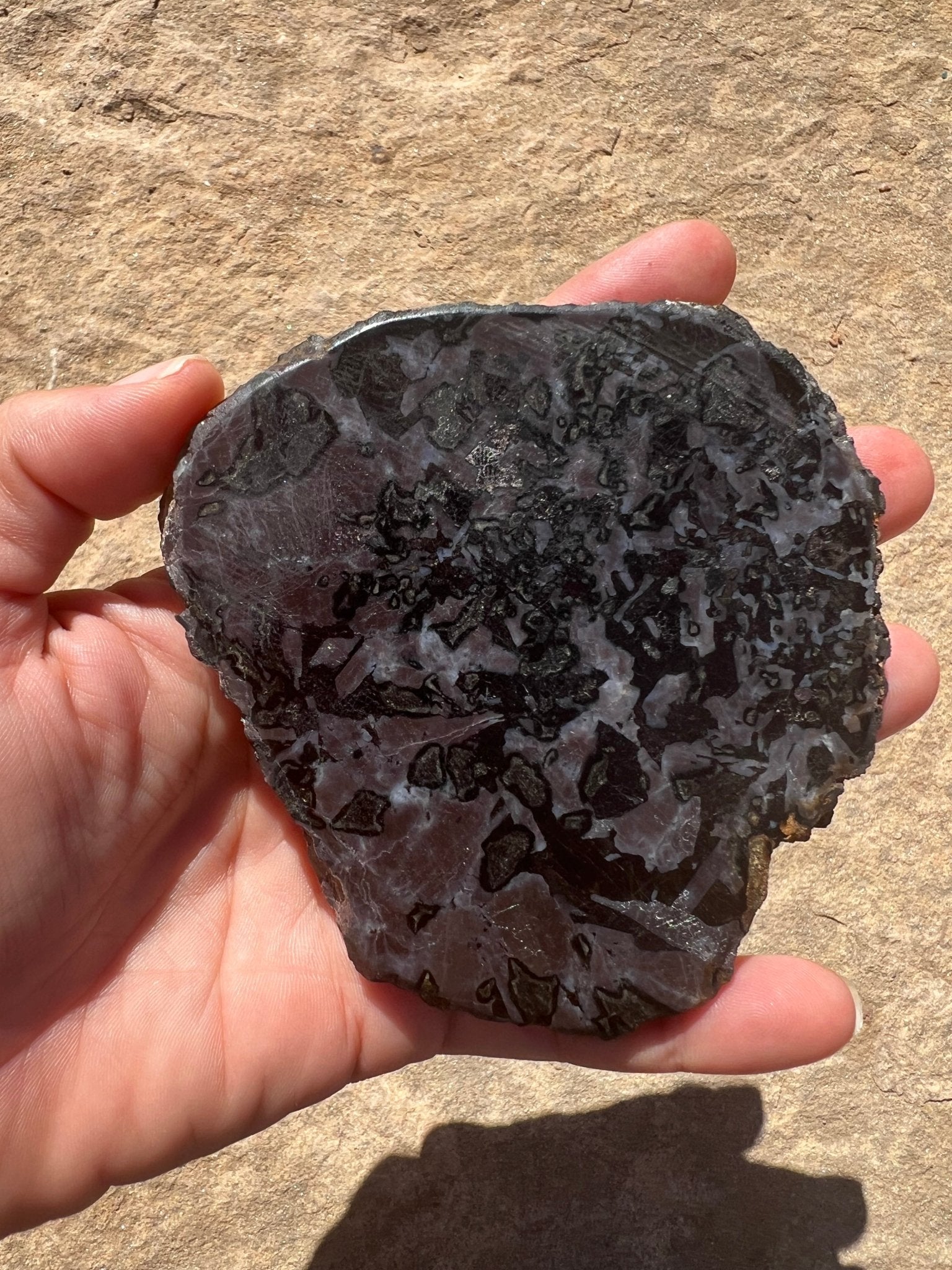 Indigo Gabbro Slab 167g - Purple Door Alchemy