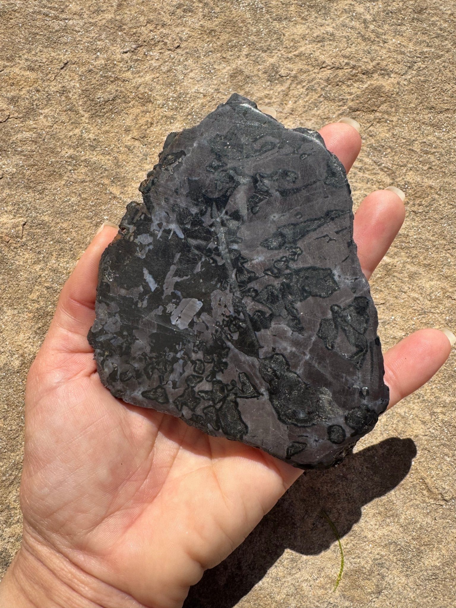 Indigo Gabbro Slab 174g - Purple Door Alchemy