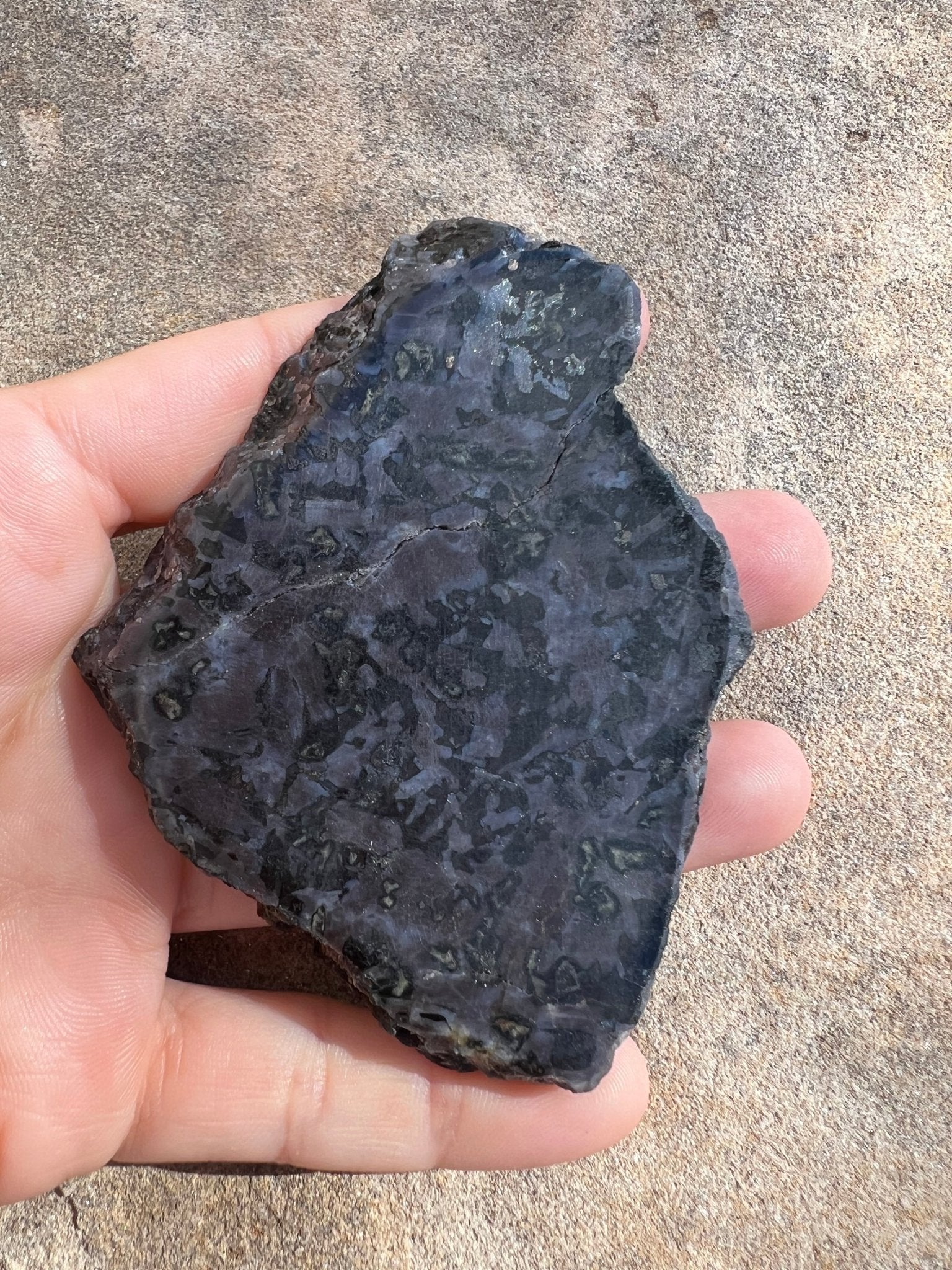 Indigo Gabbro Slab 86g - Purple Door Alchemy