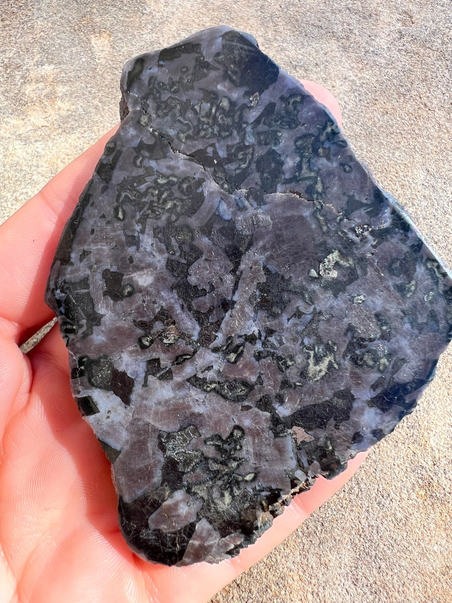 Indigo Gabbro Slab 86g - Purple Door Alchemy