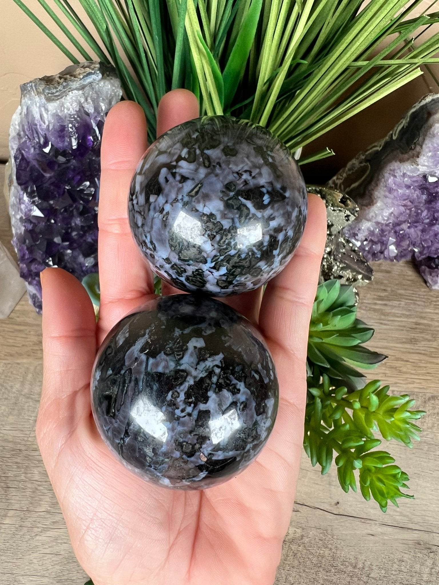 Indigo Gabbro Sphere - Purple Door Alchemy