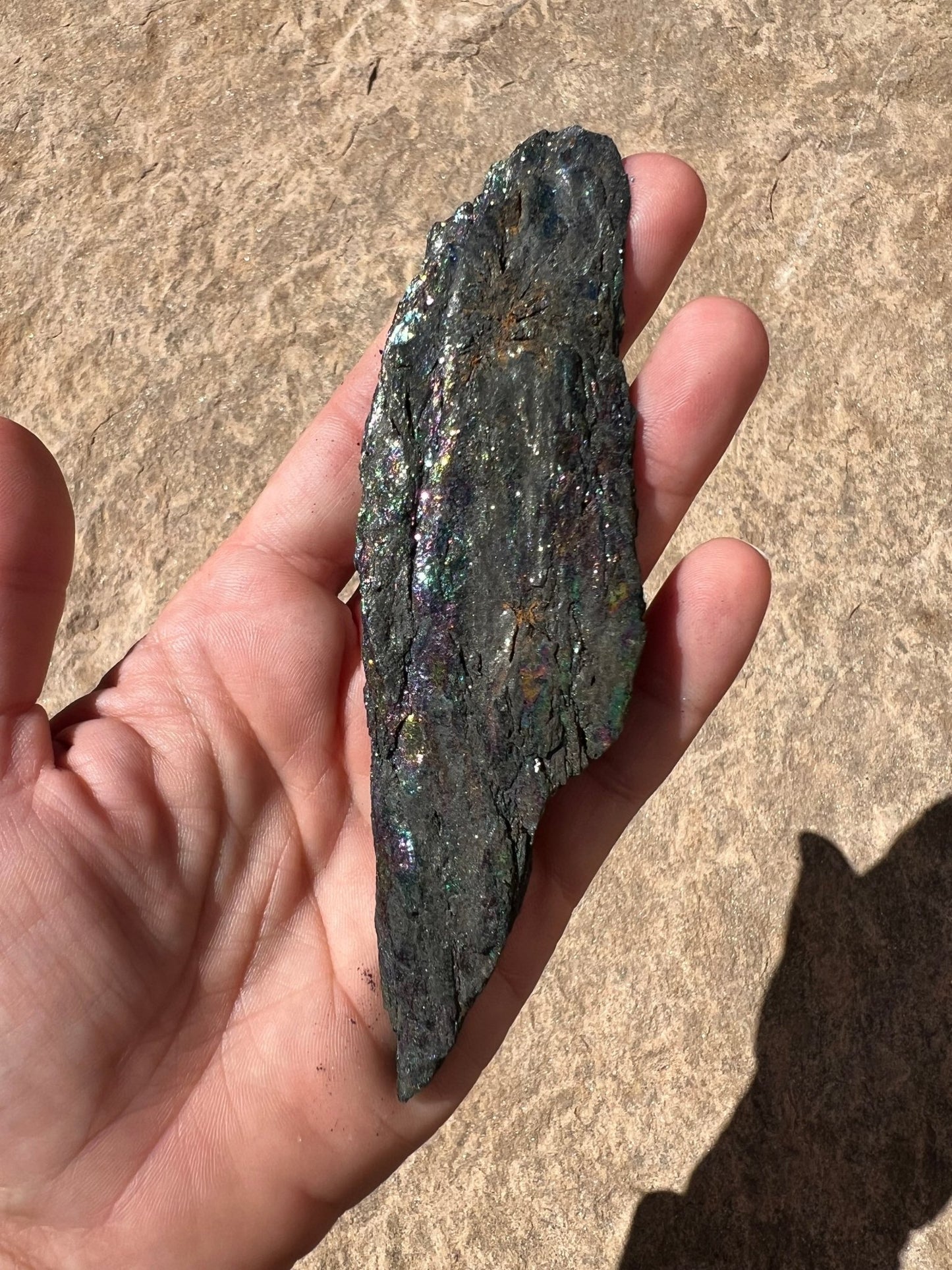 Iridescent Rainbow Hematite Specimen 136g - Purple Door Alchemy