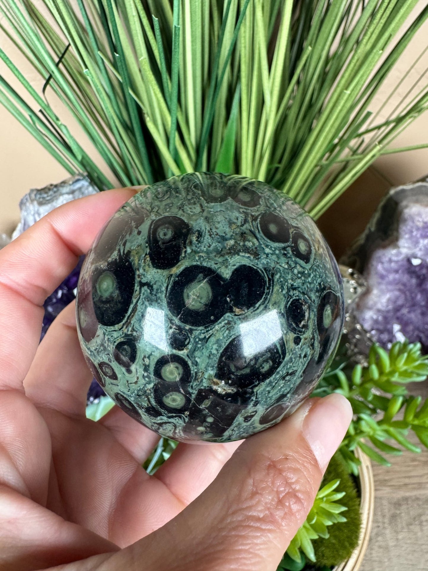 Kambaba Jasper Sphere - Purple Door Alchemy
