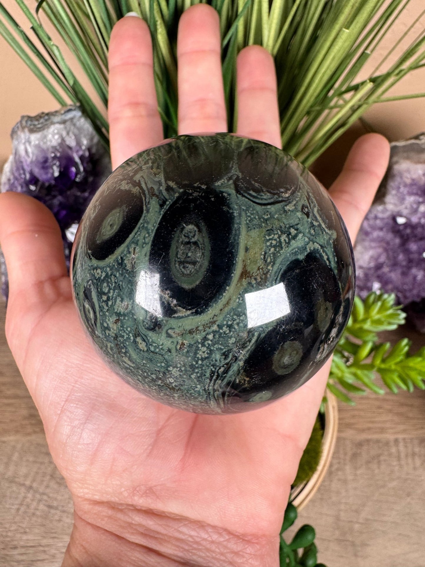 Kambaba Jasper Sphere - Purple Door Alchemy