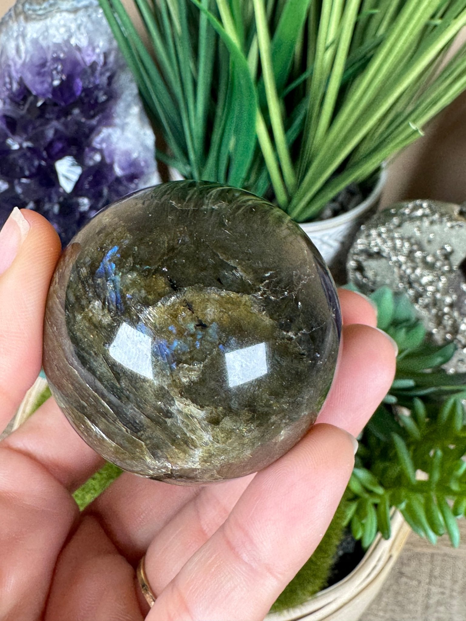 Labradorite Egg 2.6in - Purple Door Alchemy