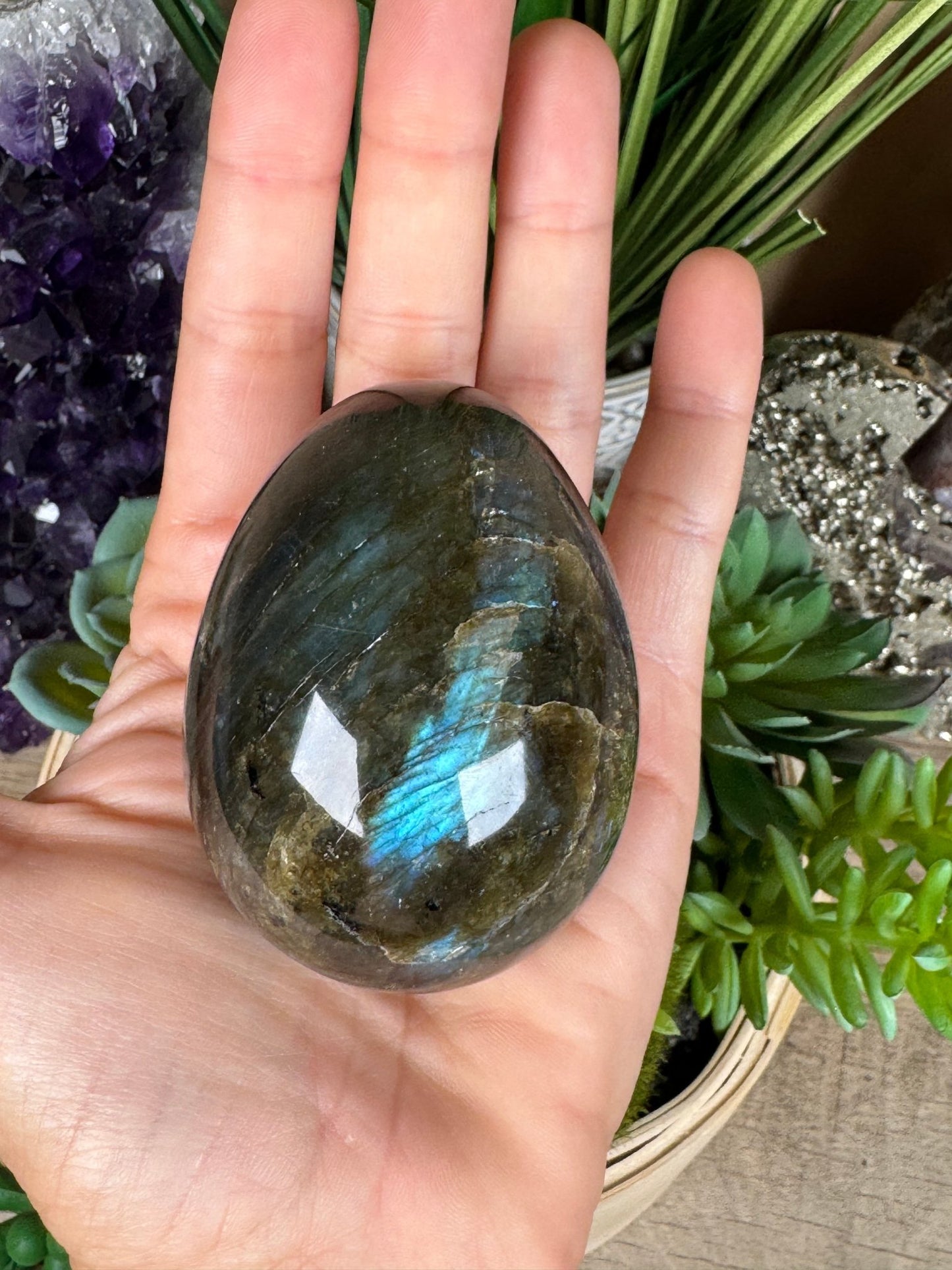 Labradorite Egg 2.6in - Purple Door Alchemy