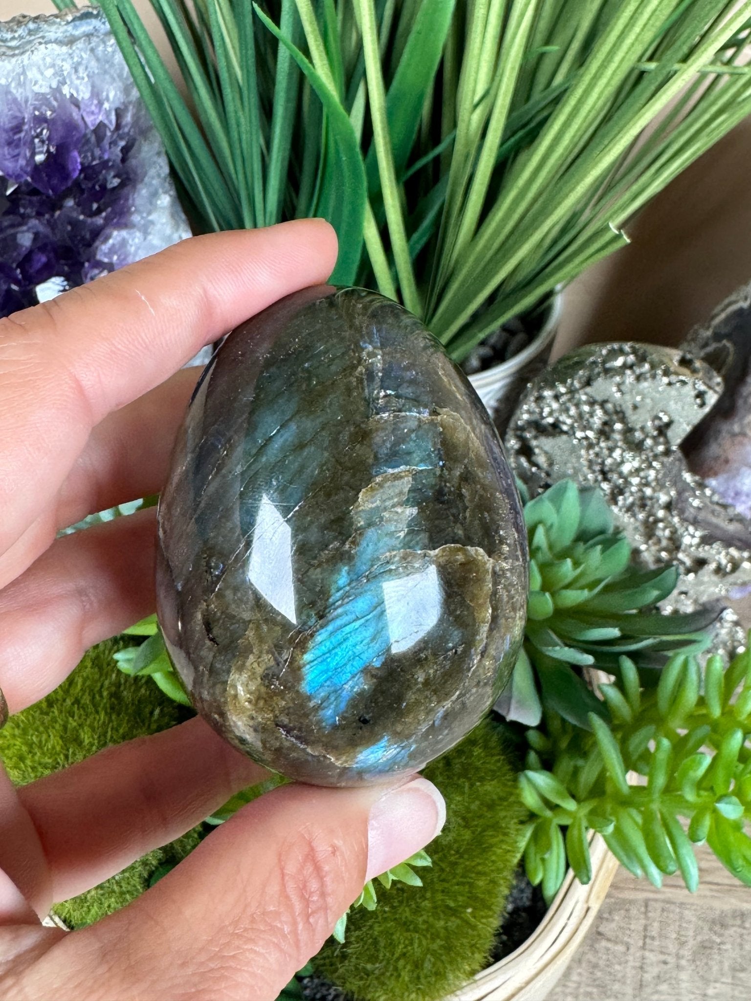 Labradorite Egg 2.6in - Purple Door Alchemy