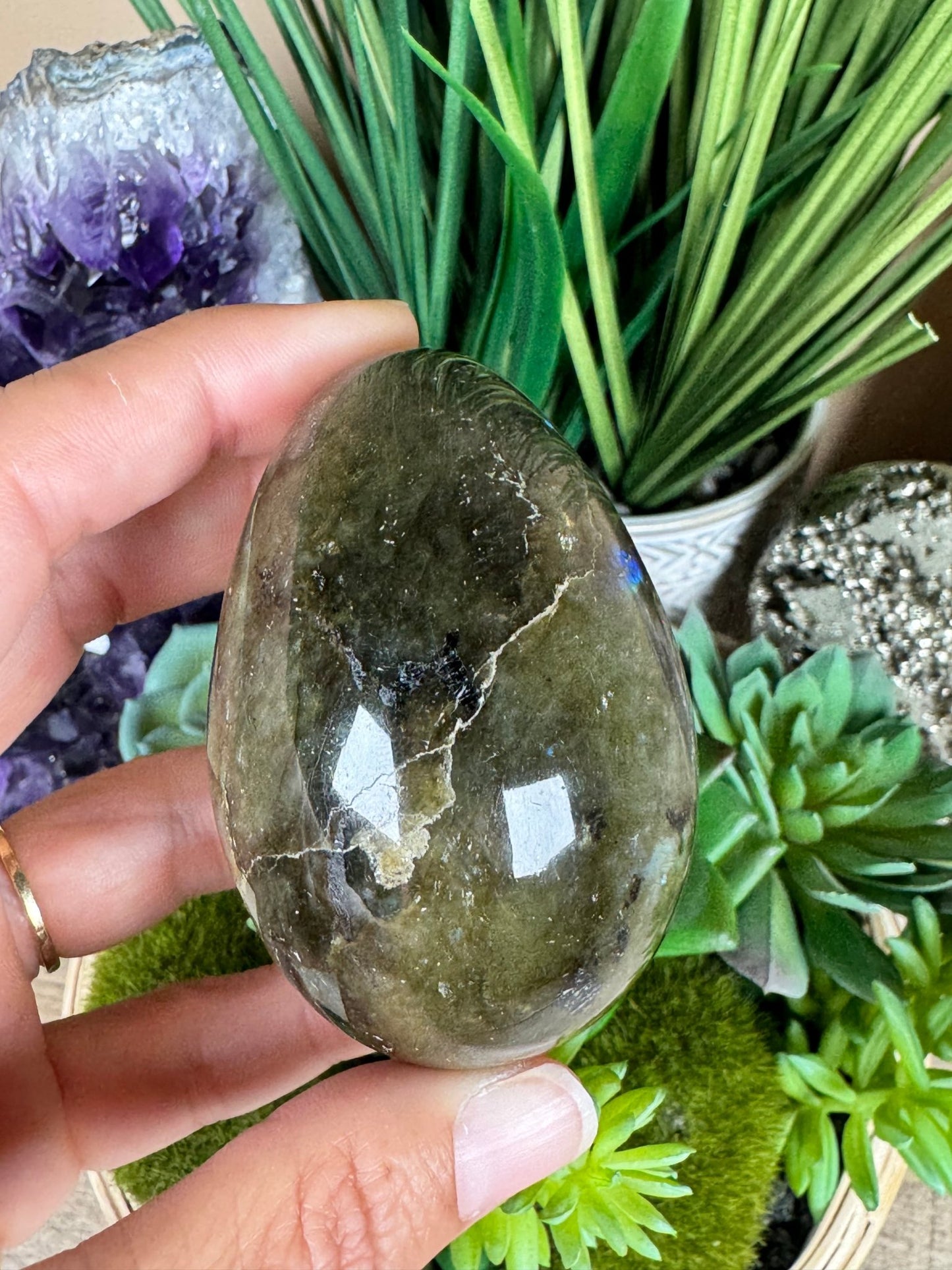 Labradorite Egg 2.6in - Purple Door Alchemy