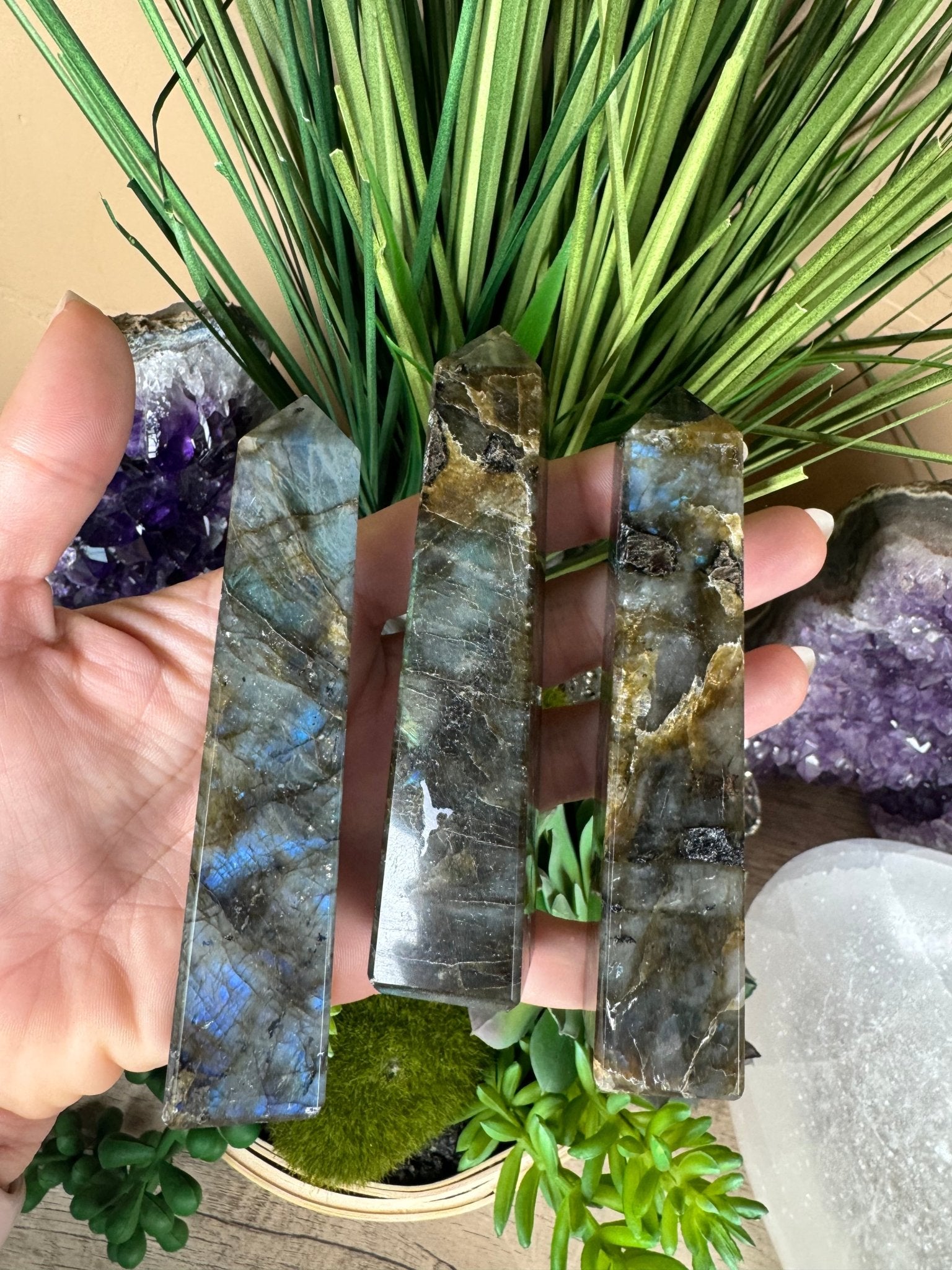 Labradorite Obelisk - Purple Door Alchemy