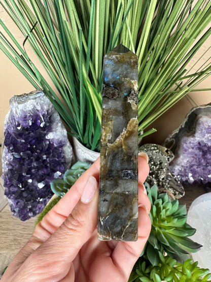 Labradorite Obelisk - Purple Door Alchemy