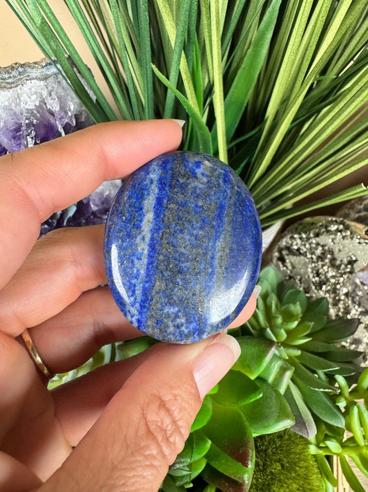 Lapis Lazuli Palm Stone - Purple Door Alchemy
