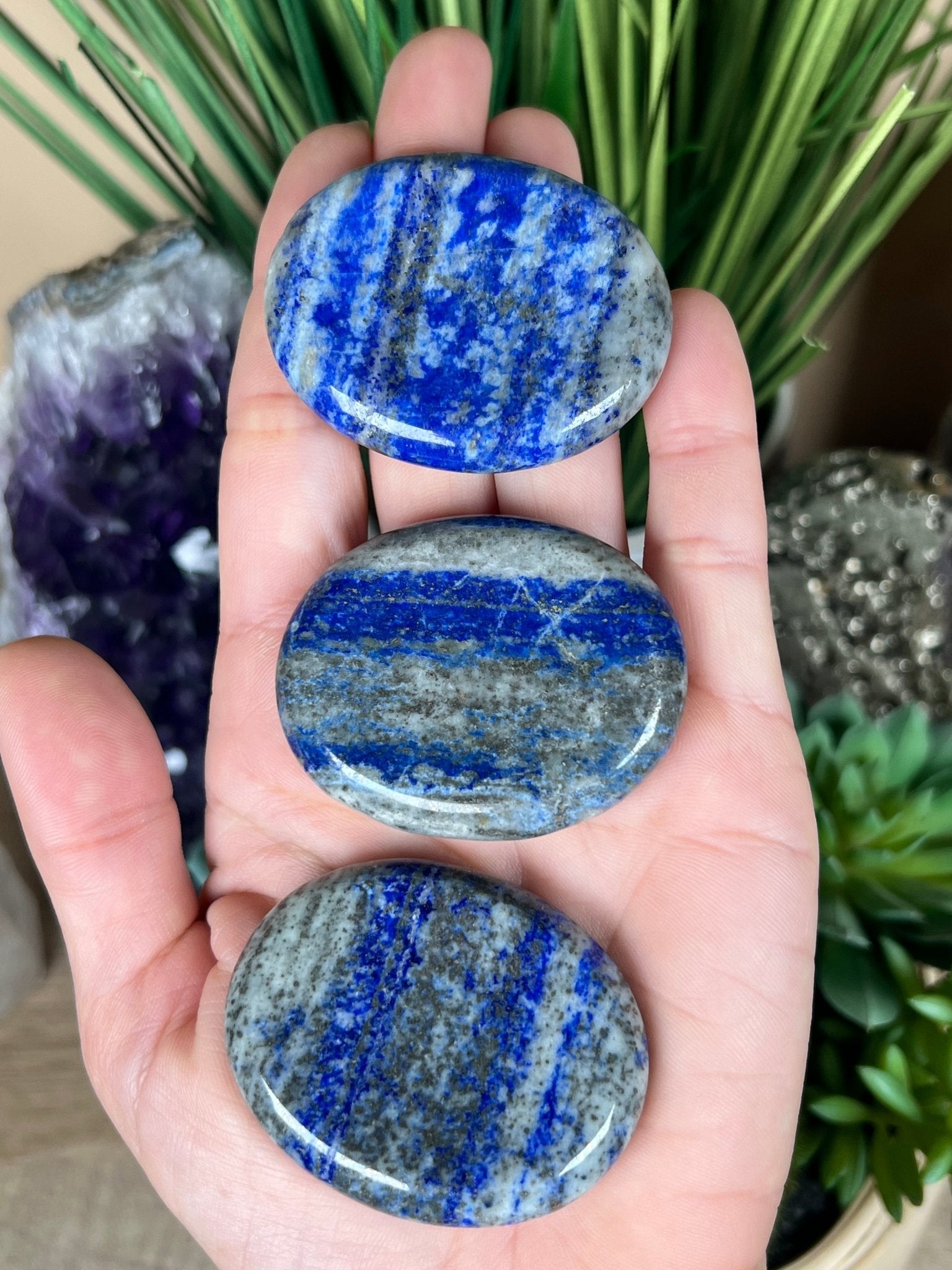Lapis Lazuli Worry Stone - Purple Door Alchemy