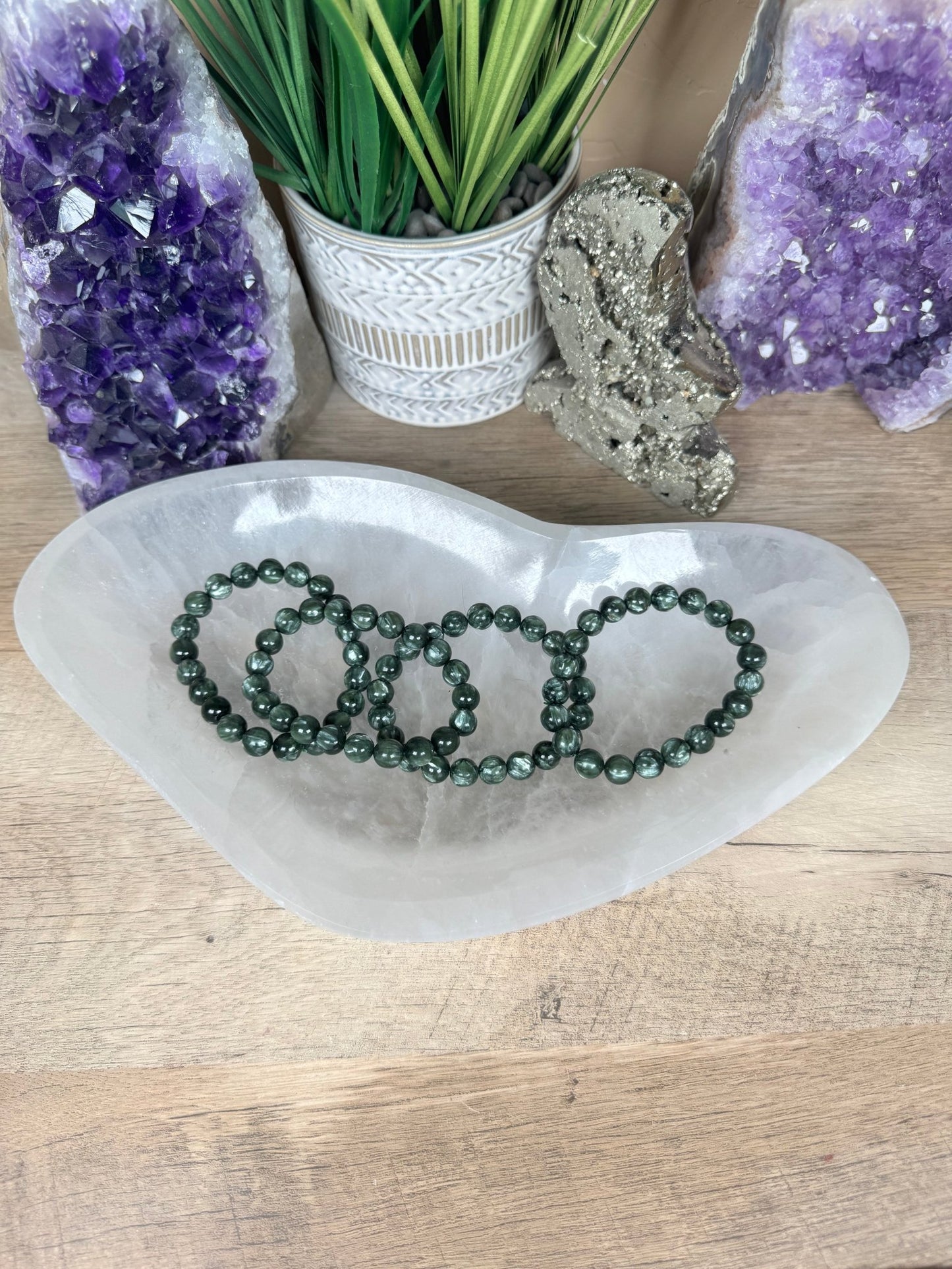 Large Freeform Selenite Bowl 10.5in - Purple Door Alchemy