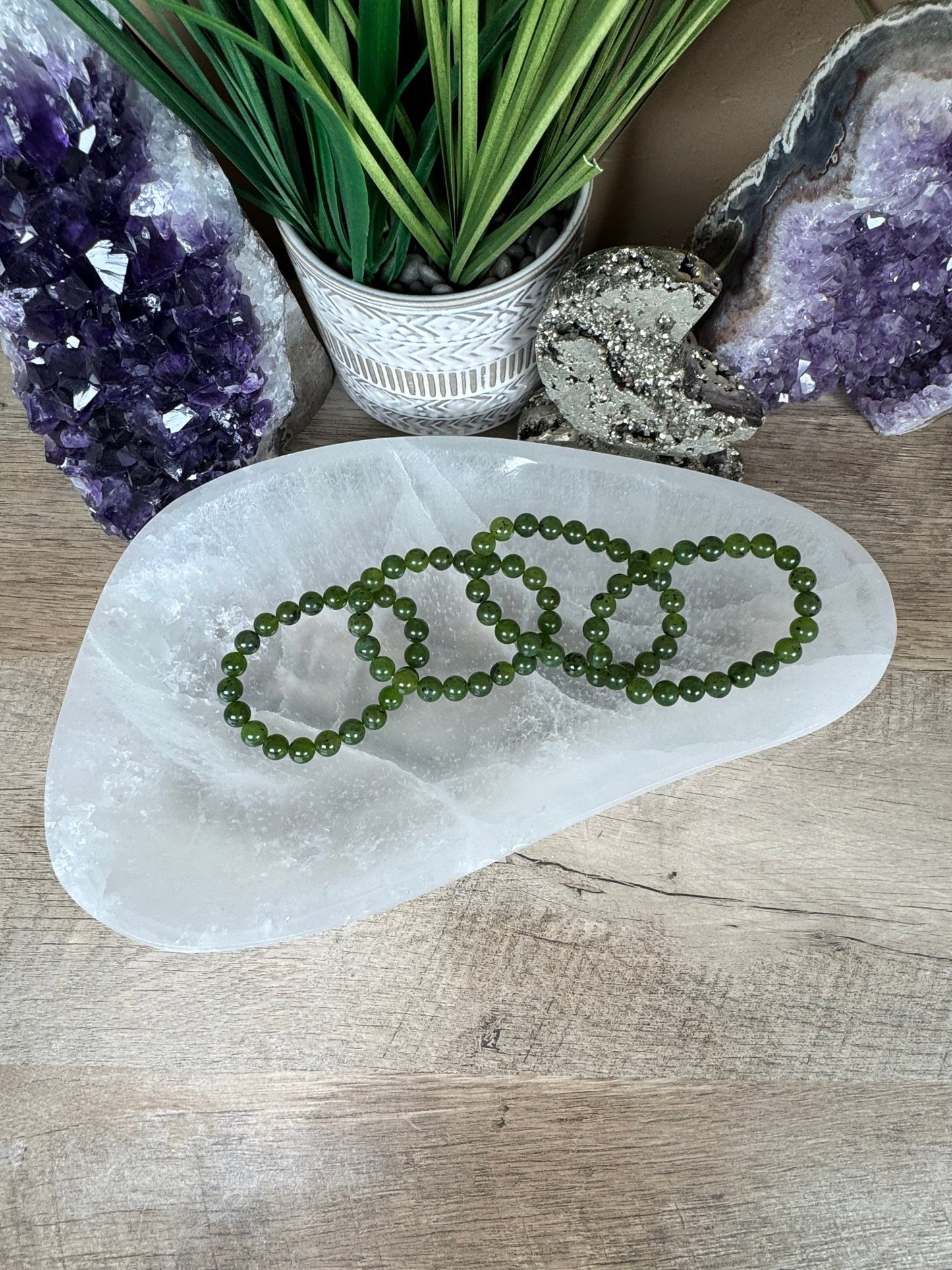 Large Freeform Selenite Bowl 10.5in - Purple Door Alchemy