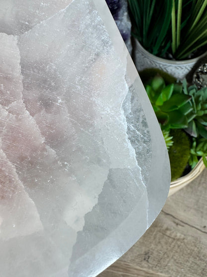 Large Freeform Selenite Bowl 10in - Purple Door Alchemy