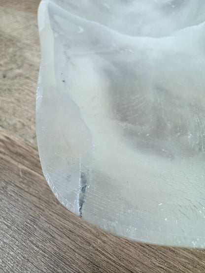 Large Freeform Selenite Bowl 10in - Purple Door Alchemy