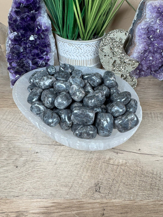Larvikite Tumble - Purple Door Alchemy