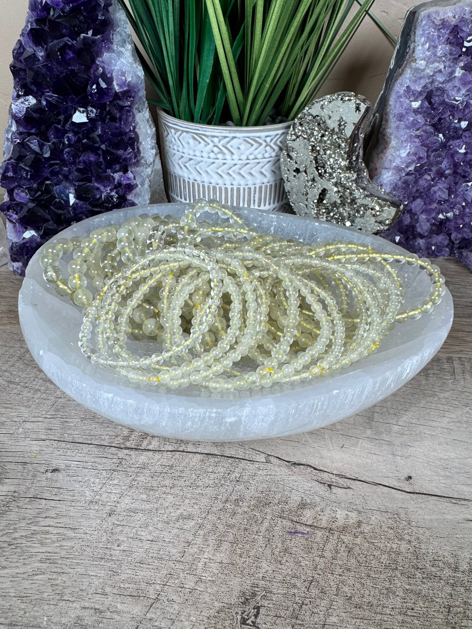 Libyan Desert Glass Bracelet - Purple Door Alchemy