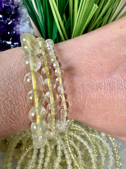 Libyan Desert Glass Bracelet - Purple Door Alchemy