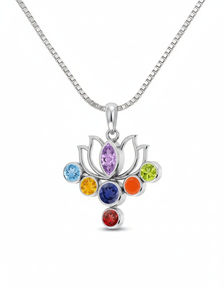 Lotus Bloom Chakra Necklace - Purple Door Alchemy