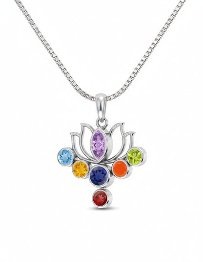 Lotus Bloom Chakra Necklace - Purple Door Alchemy
