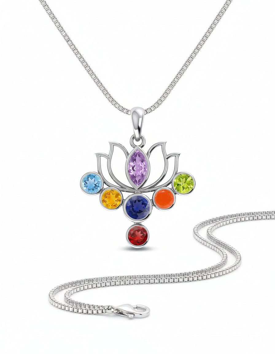 Lotus Bloom Chakra Necklace - Purple Door Alchemy