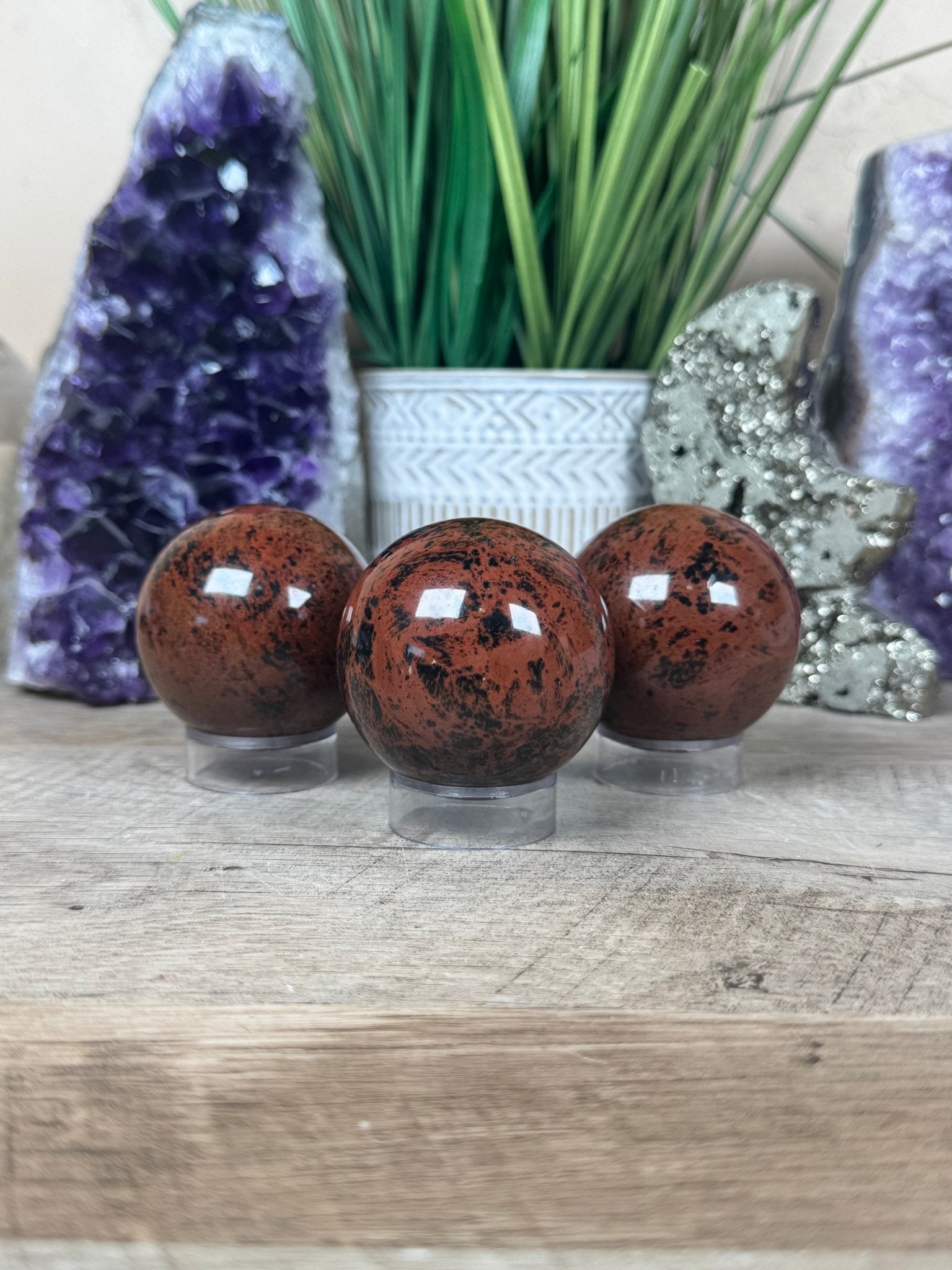 Mahogany Obsidian Sphere - Purple Door Alchemy