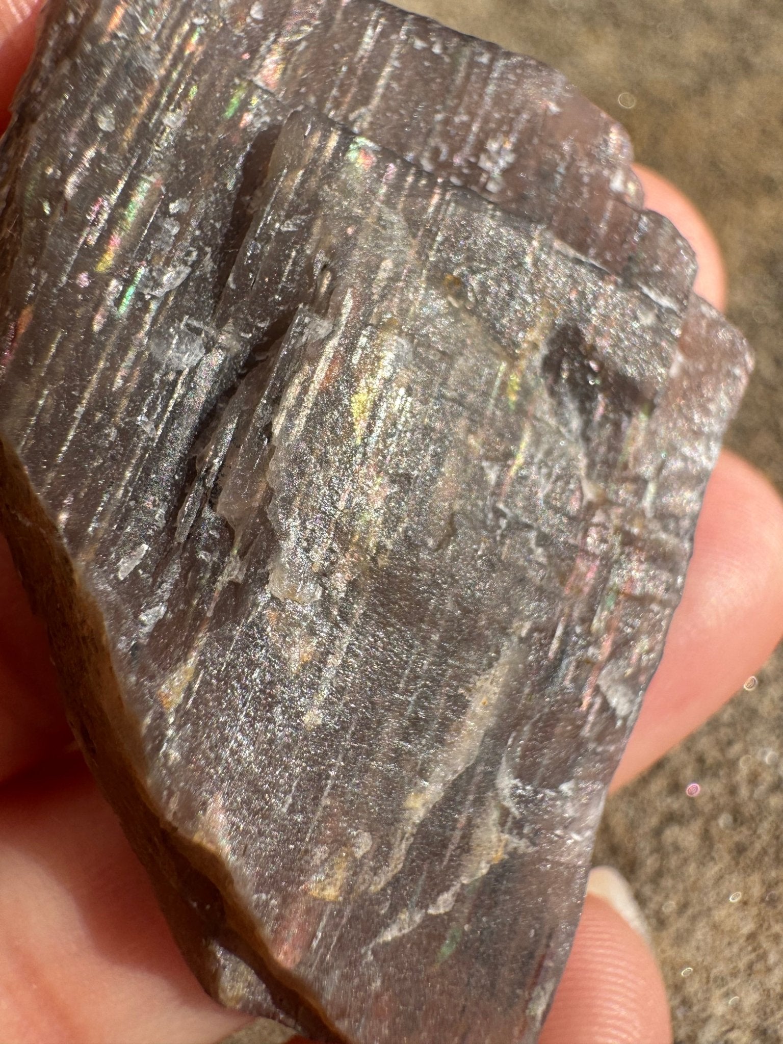 Meteor Shower Moonstone Slab 20g - Purple Door Alchemy