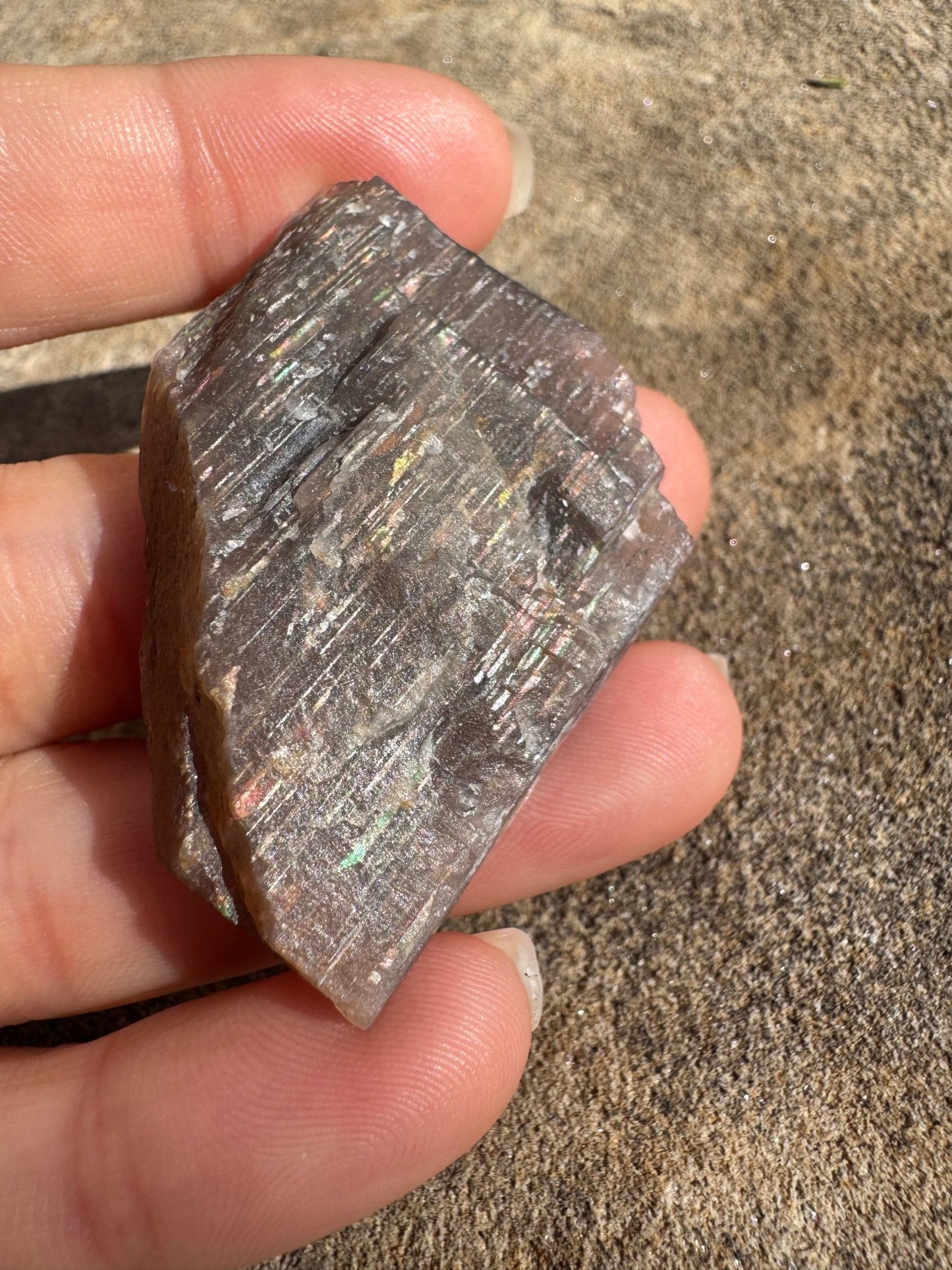Meteor Shower Moonstone Slab 20g - Purple Door Alchemy