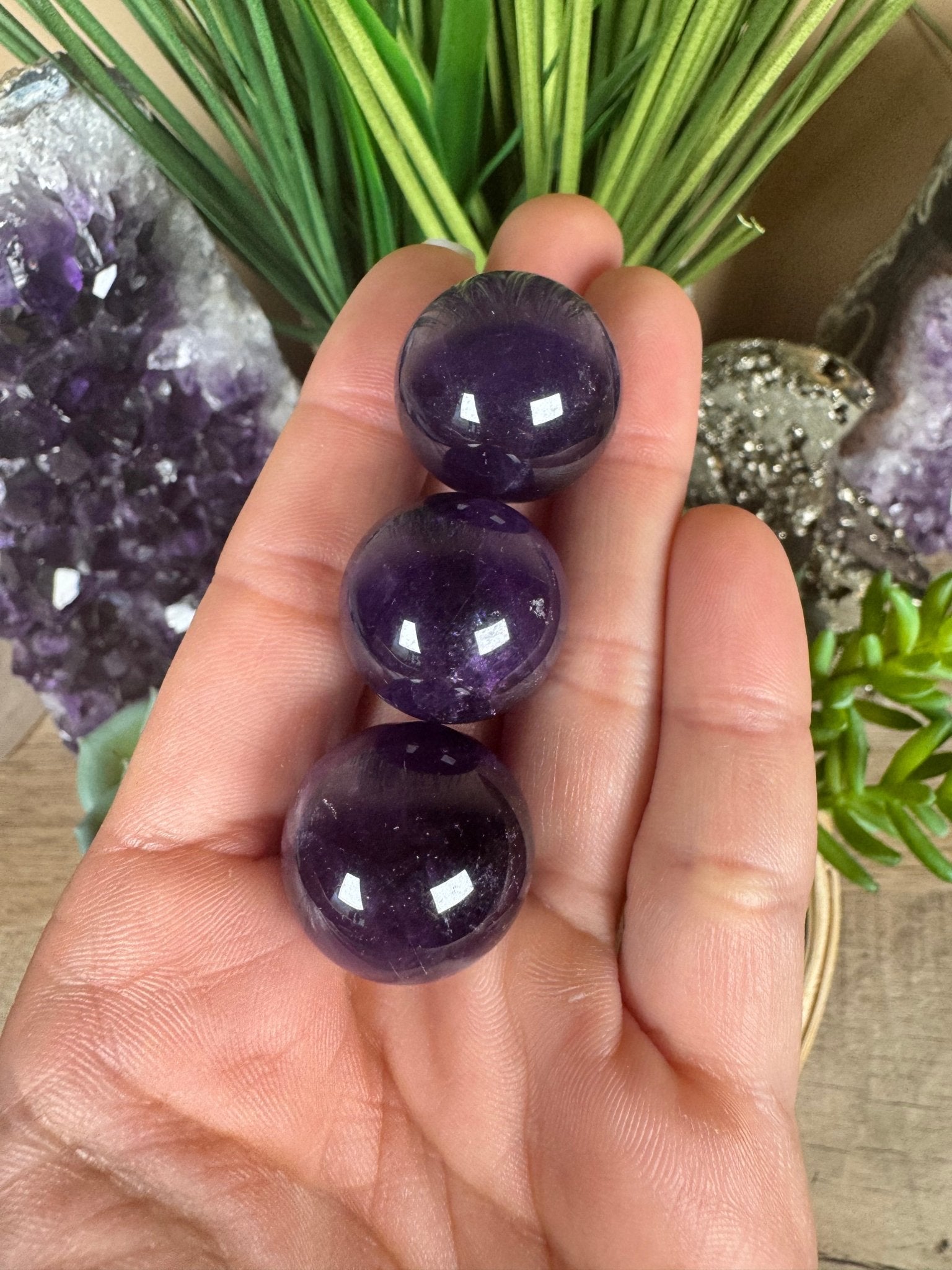 Mini Amethyst Spheres - Purple Door Alchemy