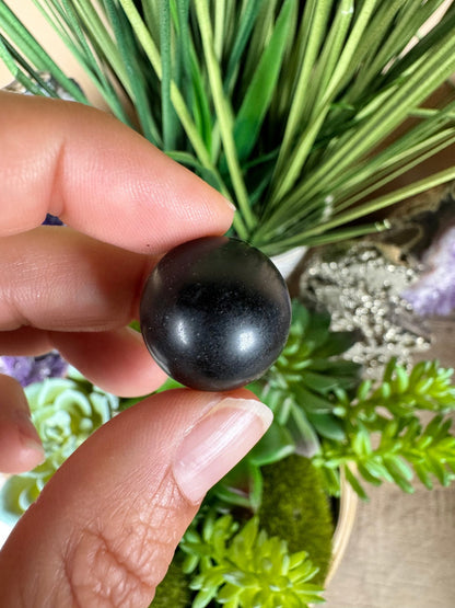 Mini Black Jade Sphere - Purple Door Alchemy