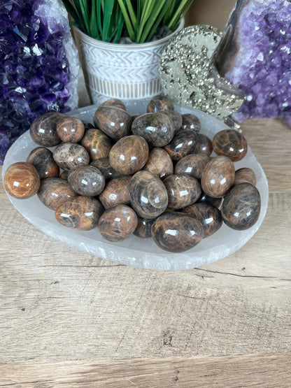 Mini Black Moonstone Egg - Purple Door Alchemy